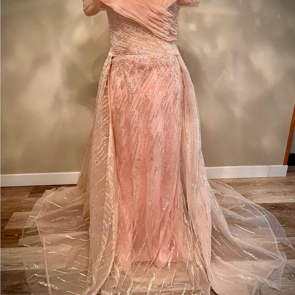 Shimmering Blush Prom Dress